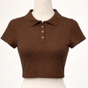 Brown button up shirt